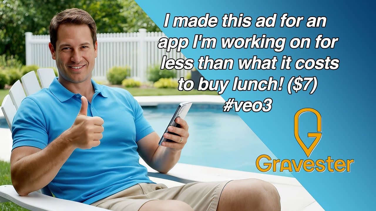 I made this ad for an app I'm working on for less than what it costs to buy lunch! (What!?) #veo3